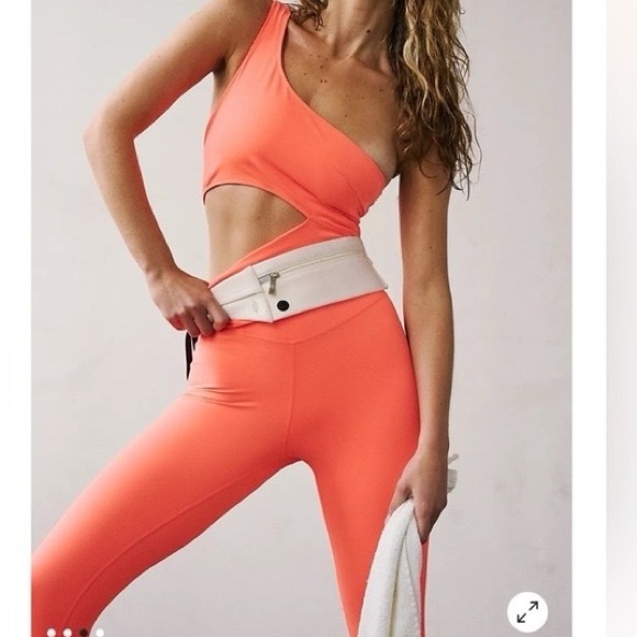 FP Movement by Free People Pants - Free People Movement NWT! Orange Transcend Limits Onesie Size S
